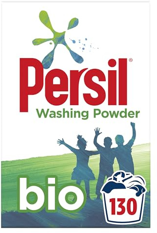 Persil Bio Washing Powder 100% recyclable pack for stain removal first time 130 Wash