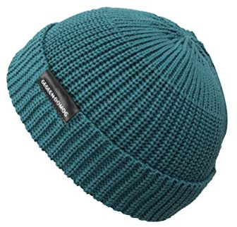 CMUNDLJQ Baseballkeps unisex stickad mössa med klassisk design Heritage beanie retro trawler kuvertmössor vintermössa kort form A21, blå, M/XL