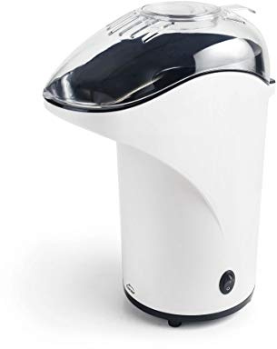 LACOR Popcornmaskin i plast, vit, kompakt