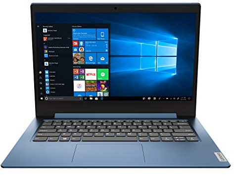 Lenovo IdeaPad 1 14.0 HD Laptop, Intel Pentium Silver N5030, 4GB , 128GB SSD, Windows 10 S, Ice Blue