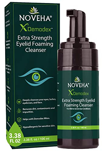 NOVEHA Demodex Extra Strength Foaming Cleanser, With Tea Tree Oil Extract 100 ml