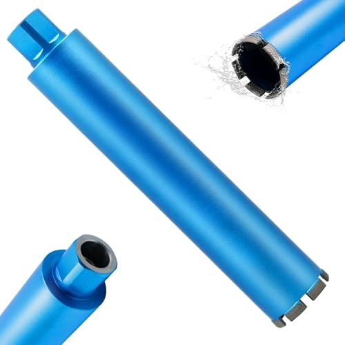 HBKEEN 3 Wet Diamond Core Drill Bits for Concrete with Rebar, Brick, Block, Masonry, 15 Drilling Depth, 1-1/4-7 Thread, Laser-Welded Segments for Construction & DIY Home Renovation