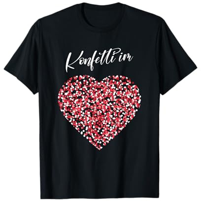 Karneval Kostüm Konfetti Herz T-Shirt