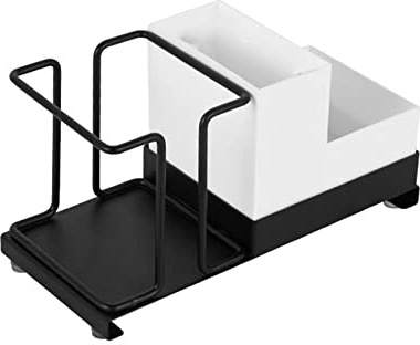 predolo Portabicchieri USA e Getta da Tavolo Semplice Dispenser per Bicchieri Rack Bustina di Zucchero Bustina di tè Organizzatore di stoccaggio per soggiorni, Nero