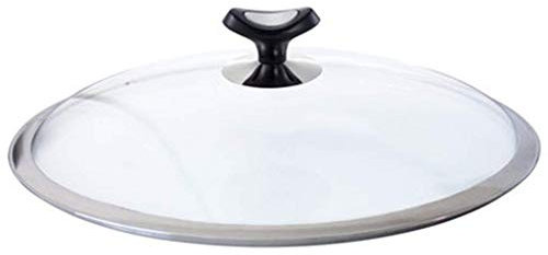 Coperchio in Vetro temperato, Padella in Acciaio Inossidabile, Coperchio della Padella visibile, Due Dimensioni tra Cui Scegliere (26 cm)