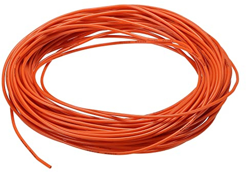 sourcing map 22AWG Elektrischer Draht 15 Meter Stromkabel 0,33 mm² Verzinntes Kupferkabel Flexibel Silikonkabel Litzenkern Klingeldraht Verdrahtungsleitung für DIY KFZ Auto Modellbau, Orange