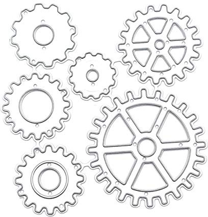 Stanzschablone für Puzzle, geprägte Zahnräder, Karbonstahl, DIY, Scrapbooking, Fotoalbum, Prägung, Papierkarten, Kartenherstellung, Schablone, dekorative Karten, Kanten, Basteln, Stanzformen
