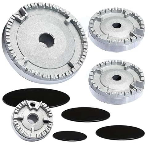 Raucilpy Kit de chapeau de cuisinière, couvercle de cuisinière amélioré, cuisinière à gaz, couronne de brûleur, capuchon de flamme, capuchon de brûleur à gaz, compatible avec la plupart des brûleurs