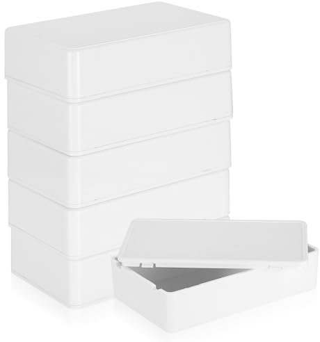 6 Pcs Plastic Project Box, Electronic Junction Box, Enclosure Box for Electronics, Power, Instrument Case Box (white, 100x60x25mm)