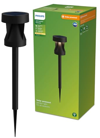Philips Avery solcellslampa för utomhusbruk, 2700 K, 200 lm, svart