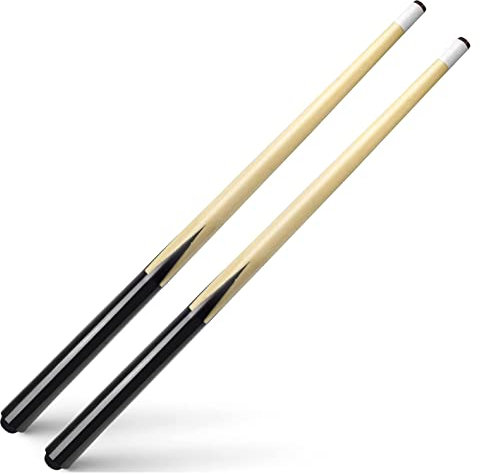 YRCHang 2 Stück Holz Billard Queues Sticks 50cm Shorty Pool Queues Bridge Stick für Kinder Hartholz Billardqueue Sticks 11,5mm Kleber-on-Spitze(Color:50CM)