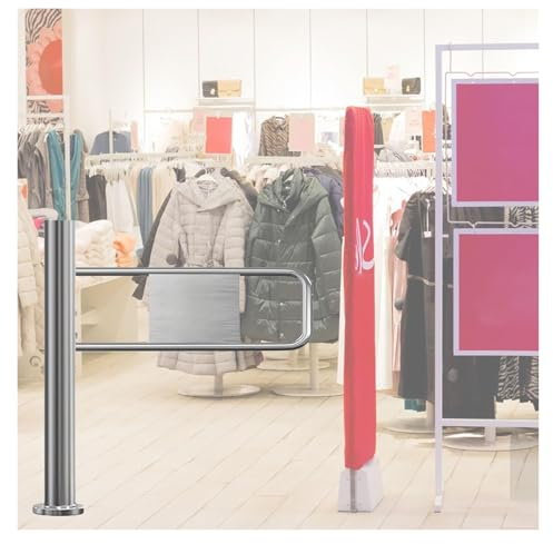 Automatic Rebound Swing Door, Stainless Steel One-Way Entrance Gate, Push-Open Access for Stores and Entrances, Durable & Convenient