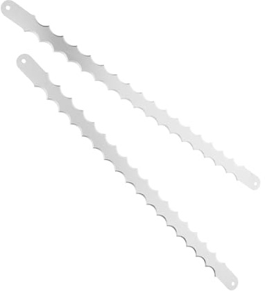 COLLBATH 2 pezzi Lame di Ricambio per Taglierino Pane in Acciaio Filo Seghettato per Taglio Preciso di Pane Accessori per Coltello in Legno Riduce e Sprechi Uso Professionale e