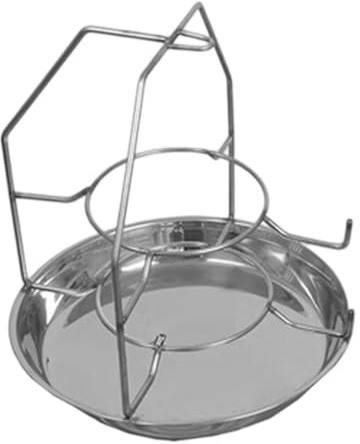 Gralara Cesto per Carbone, Vassoio portaoggetti per Regali, Resistente, in Acciaio Inossidabile, Accessori per grigliate, Altezza 32.5 Cm