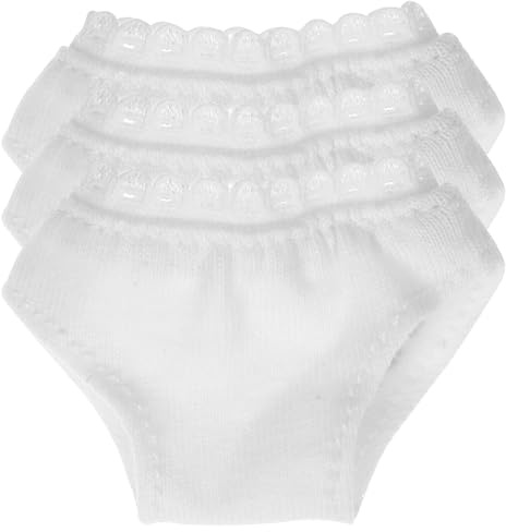Toyvian Lot De 3 Culottes Miniatures pour Poupées De Style Mode Vêtement Poupée Taille Standard Tissu Respirant Blanc Accessoires pour Jeux D’Imitation Et Décoration De Costume Petite Taille