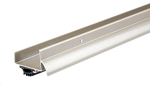 MD Building Products Bas de porte en forme de U 49000 M-D, 91,4 cm L x l, vinyle, nickel satiné, épaisseur 1-3/4