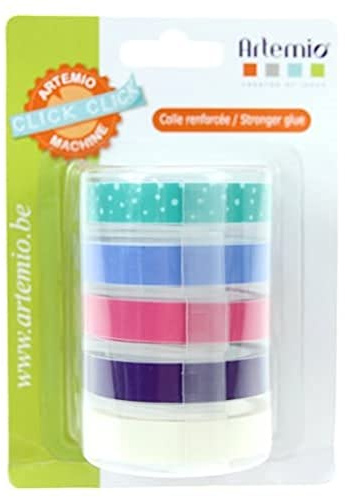 Artemio 5tlg Refill Tapes für Click Click Pastell Label Maker