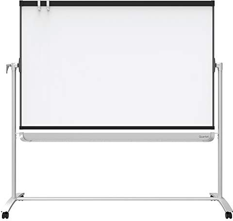 Quartet Easel, Magnetic, 6' x 4', Reversible, Whiteboard/Flipchart, Prestige 2 Mobile Presentation, Graphite Frame (ECM64P2)