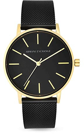 Armani Exchange Watch For Women, Quarz-Dreizeigerwerk und 36mm Gehäusegröße mit Edelstahlarmband