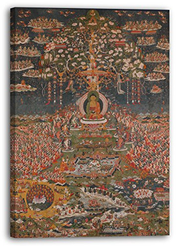 Printed Paintings Leinwand (60x80cm): ca. 1700 - Amitabha, der Buddha des westlichen reinen Lande