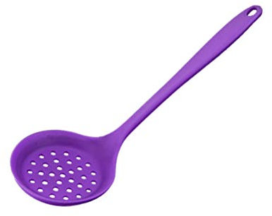Écumoire à en silicone cuillère à cuisson louche passoire filtre professionnel passoire avec longue poignée (couleur aléatoire)