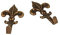 Mobila RS01944 - Ganci per quadri modello GIGLIO, 19 x 32 mm, finitura bronzata, 5 pezzi