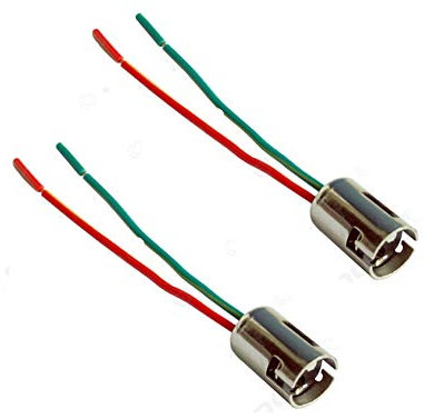 ShuoHui 2x B15 B15D / BA15D FASSUNG 1 FADEN LAMPENFASSUNG SOCKEL STECKER GLÜHBIRNE BOOT 12V 24V