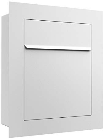 Bravios, Bari - Cassetta delle lettere da incasso, colore: bianco