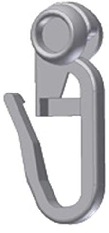 GARDINEUM - 1-läufige Vorhangschiene, Gardinenschiene aus Kunststoff, vorgebohrt, Komplettset mit Zubehör, bis 2 m erhältlich (100 Stück passende Gardinenröllchen)