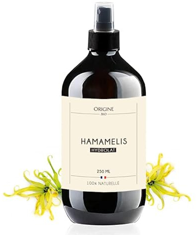 Origine Bio - Hydrolat de Hamamélis 250 ml - Eau Florale de Hamamélis Spray Bouteille en Verre Marque Française