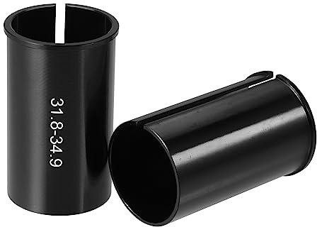 QUARKZMAN Reduzierhülse Für Fahrrad Sattelstütze 31.8mm Auf 34.9mm 2 Stück | Aluminiumlegierung, Länge 60mm, Für Fahrrad