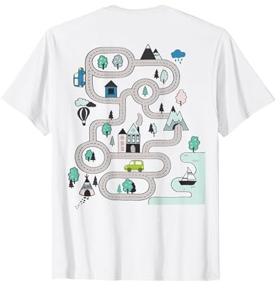 Coole Spielmatte Autorennbahn auf Rückseite süßes Kleinkind T-Shirt