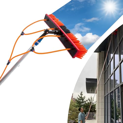 Ddasam Glasdachreiniger Teleskop Teleskopstange Fensterreinigung, 3-15m Wasserführende Teleskopstange,ausziehbarer Reiniger Wintergartendach, teleskop Hydro Reiniger