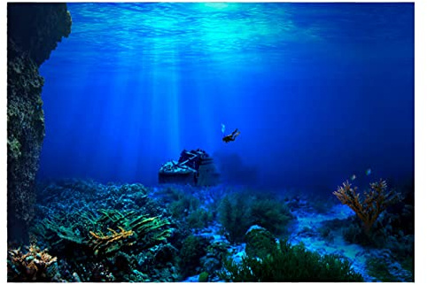 Cocoarm Realistische Sea-World-Aufkleber für Aquarien, Wasserfeste Selbstklebende Aquarium-Dekoration mit Selbstklebendem Material, Schafft eine Coole und Dennoch Moderne Ergänzung für