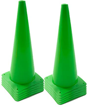 9-Zoll-Fußball-Sportkegel, Fußball-Basketball-Training, Mehrzweck-Agility-Feldmarkierungen, Kunststoff-Verkehrshütchen (Farbe: Grün, Größe: 40 Stück)