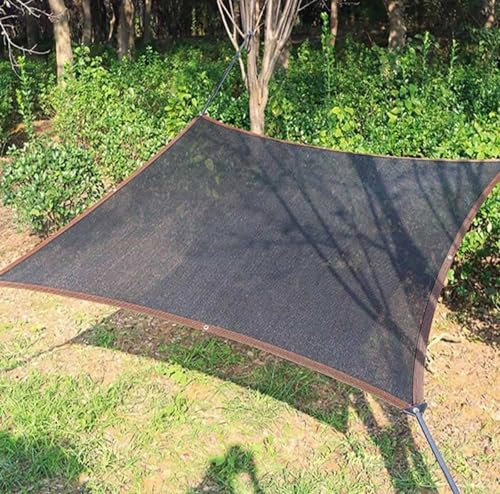 Tenda Ombreggiante Impermeabile da Esterno 5x5 Telo Rete Ombreggiante 90% Protezione UV Occhielli Telo Parasole per Esterni Balcone, Giardino, Rete Antigrandine,black-2x4m