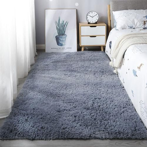 Orientteppich 200 x 340 cm rutschfeste Rückseite Langer Teppich Wohlfühlfaktor Und Komfort für Kinderzimmer, Grau