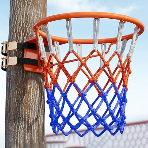 Tragbarer Basketballkorb für den Außenbereich, Perforierter Basketballkörbe zur Wandmontage, Basketball Ring für den Innenbereich, Basketballkorb für die Garage(Small)