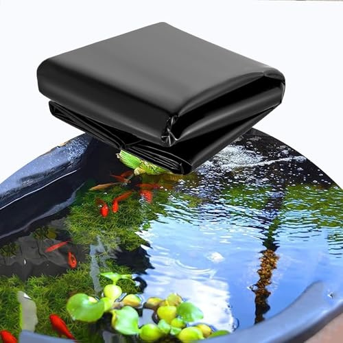 Générique Bâche de Bassin, Étang Liner en PEHD extérieure 3.0x5.0m 4.0x6.0m 5.0x10m, Grand revêtement d'étang préformé pour Petits étangs,bassins à Poissons,Fontaine de Jardin(2.5 * 2.5m)