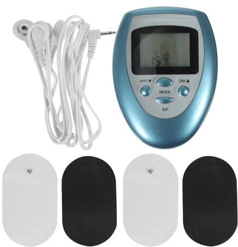 SAFIGLE Elektrisches Impulsgerät Zur Schmerztherapie Mit Wiederverwendbaren Elektrodenpads Tragbares Muskel-Relax-Stimulator Für Rücken- Und Muskelentspannung Bei Sport Und Physiotherapie