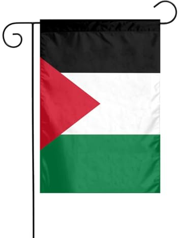 HYTTER Drapeau de l'État de Palestine - Décoration de jardin - 30,5 x 45,7 cm - Pour jardin, terrasse, balcon
