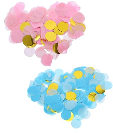 Sosoport 16borse Decorazioni Rotondi Rosa e Blu Per Shower Decorazioni Sparse Per Rivelazione Del Del Ragazza Centrotavola Cerchi in