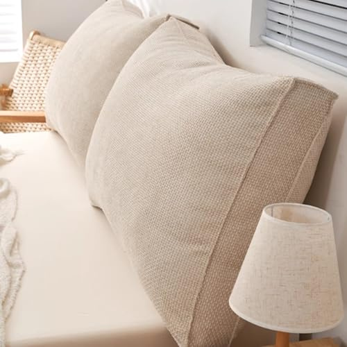 YHXAIQ Sofakissen mit Abnehmbarem Waschbarem Kissenbezug, Reißverschluss Samt + Baumwolle Rückenkissen für Sofas mit Kopfteil, Bequem und Entspannend(White,70x50x18cm (1pc))