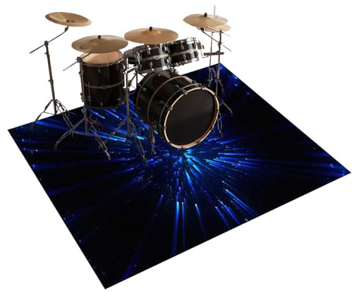 Drum Mat Rug Soundproof Rugs Non-Slip Drum Carpet Musical Instrument Pads Professional Rectangle Electronic Jazz Drum Kit, Drum Rugs For Bass Drum Snare And Other Musical Instrument Mat 160 x 120 cm