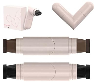 Set da 2 Matite Eyeliner in Gel, Timbro Eyeliner Pieghevole per Ali Perfette, Penne Eyeliners Resistenti agli Sbavature per Principianti (Nero e Marrone)