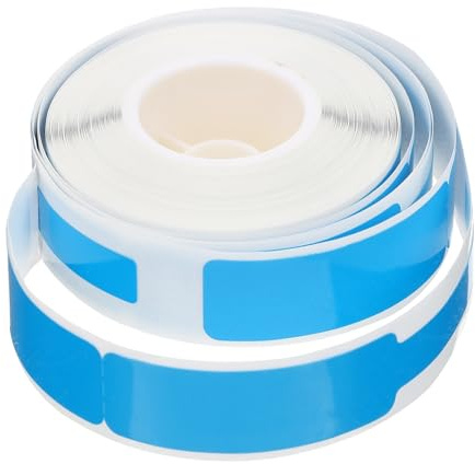 BESTonZON Etiquetas Adhesivas Térmicas para Cables Impermeables, Papel Térmico Azul, de Marcadores Resistentes al Agua y Aceite, para Identificación de Cables de Red y Telecomunicaciones