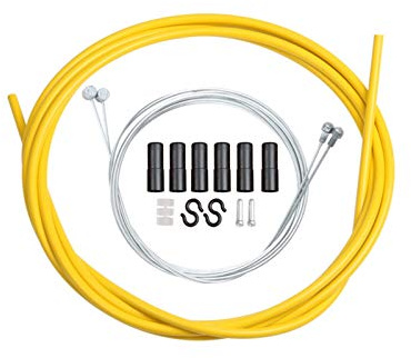 Fahrrad-Schaltzug, Fahrrad-Bremszüge MTB Rennrad Schaltzug Bremsleitung Kabel Steuerleitung Schlauchset Bremsinnenhülle (Bremsleitung ROT)(Brake Line Yellow)