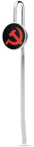 Communist Party of Vietnam Flag Stainless Steel Bookmark with Crystal Glass Elegant Design for Men Women Gifts