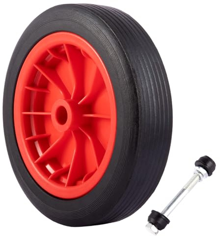 GREENSAPPIRE 12 Schubkarrenrad Vollgummi 3.50-4.00/8 + 120mm PU pannensicherer Ersatzrad für Sackkarre, Bollerwagen, Gartenwagen, Transportwagen, Reifen für Sackkarre