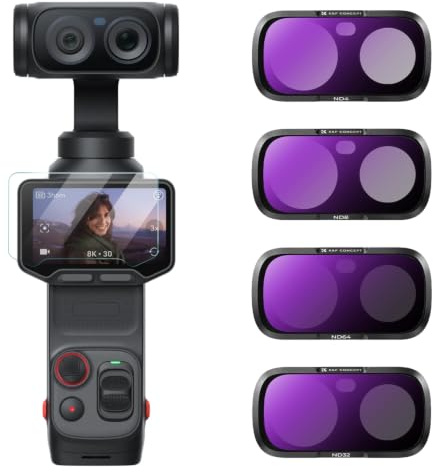 K&F CONCEPT Filtros ND4+ND8+ND16+ND32 Compatible con Insta360 Luna Ultra